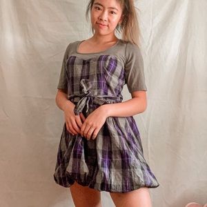 Purple plaid dress